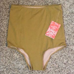 High waisted swim bottoms